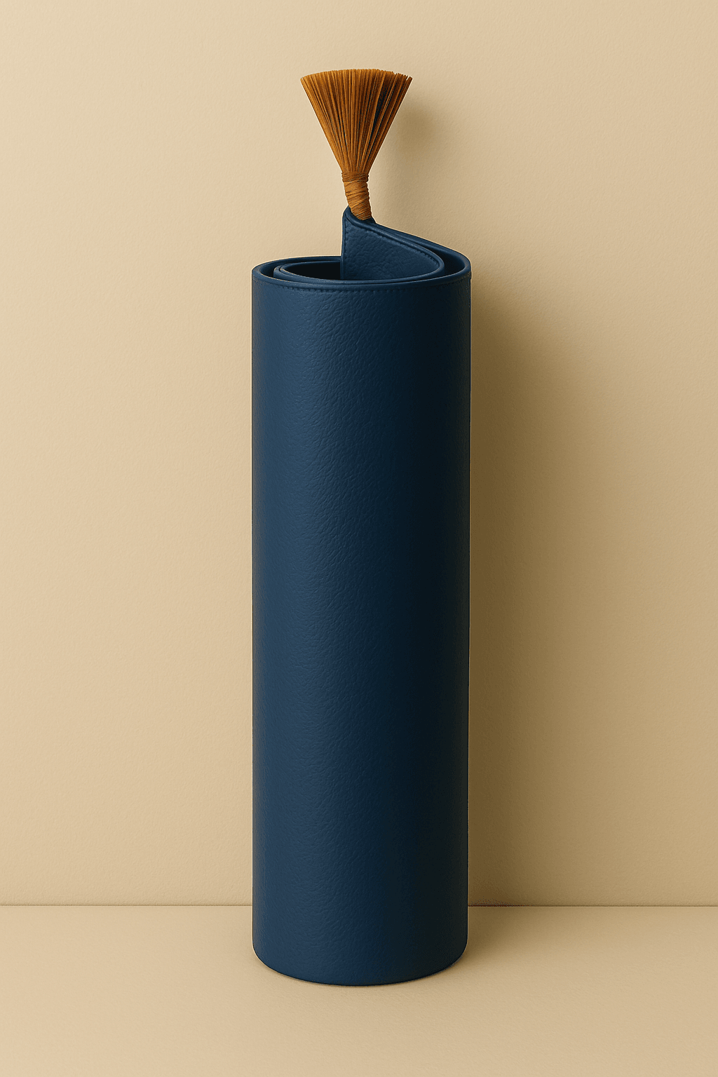 Çantalı Lacivert Deri Seccade Seti Hediyelik Lüks 70x120cm - Carpetella