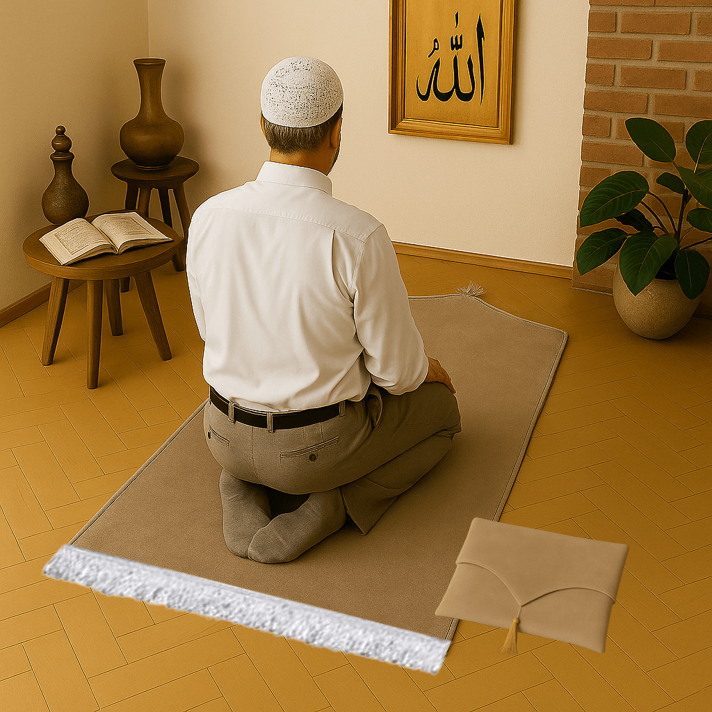 Kadife Bej Seccade Seti - Çantalı Hediyelik 70x120cm - Carpetella