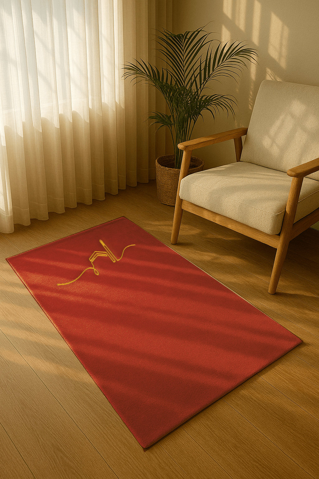 Minimal Kabe İşlemeli Bordo Kadife Seccade | Lüks Hediyelik Çeyizlik - Carpetella