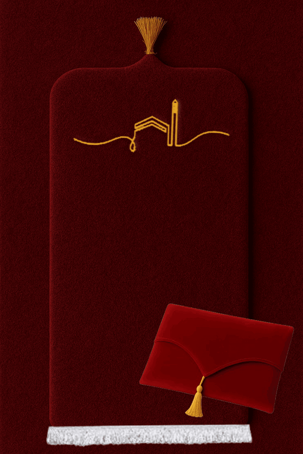 Kabeli Bordo Kadife Seccade Seti - Çantalı Hediyelik 70x120cm - Carpetella