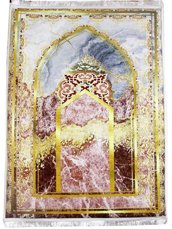 Gold Mermer İsme Özel 3 CM Süngerli Ortopedik Seccade - Carpetella